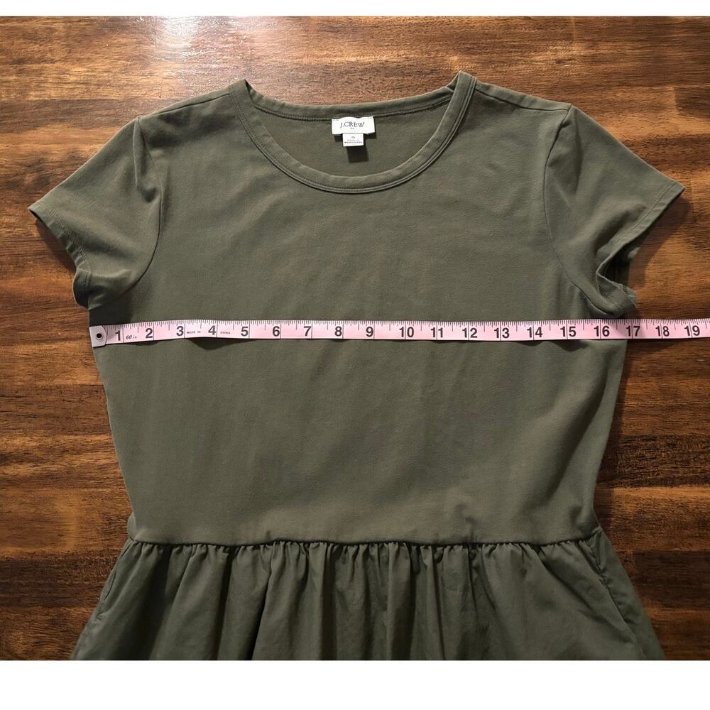 J Crew Women's Small Dress Midi Mixy Cotton Short Sleeve Pockets A Line - Picture 7 of 10